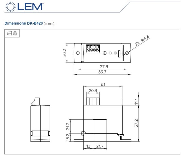 DK 100 B420 LEM Current Transducer - Buy DC Current Transducer DK-B420 ...